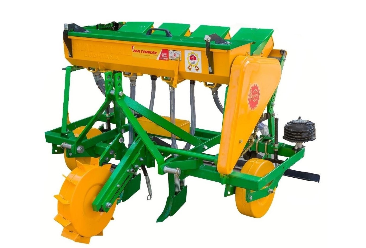 National Zero Till Multi Crop Planter For 2 Wheel Tractor (Power Tiller)
